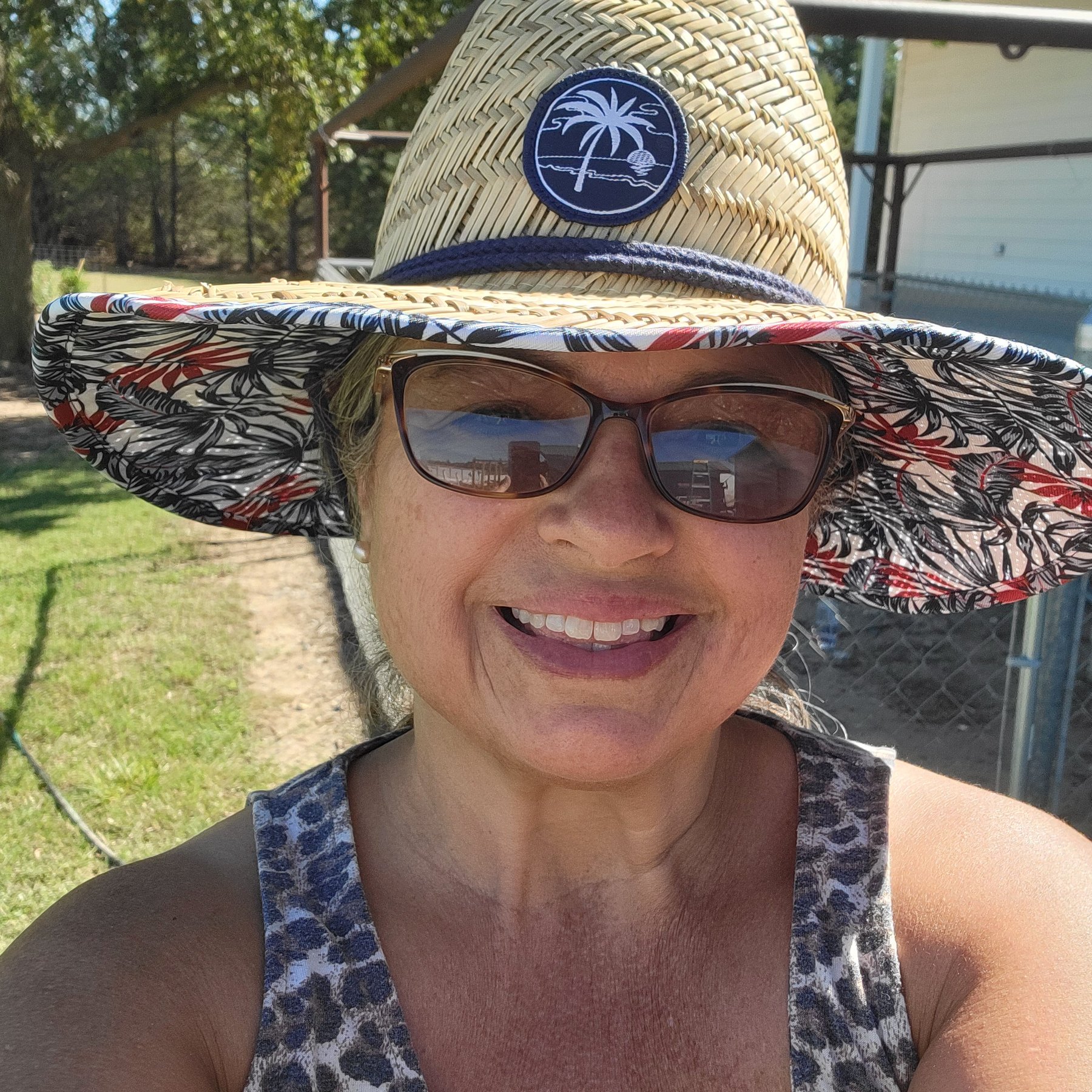 Connie Hamilton in the garden